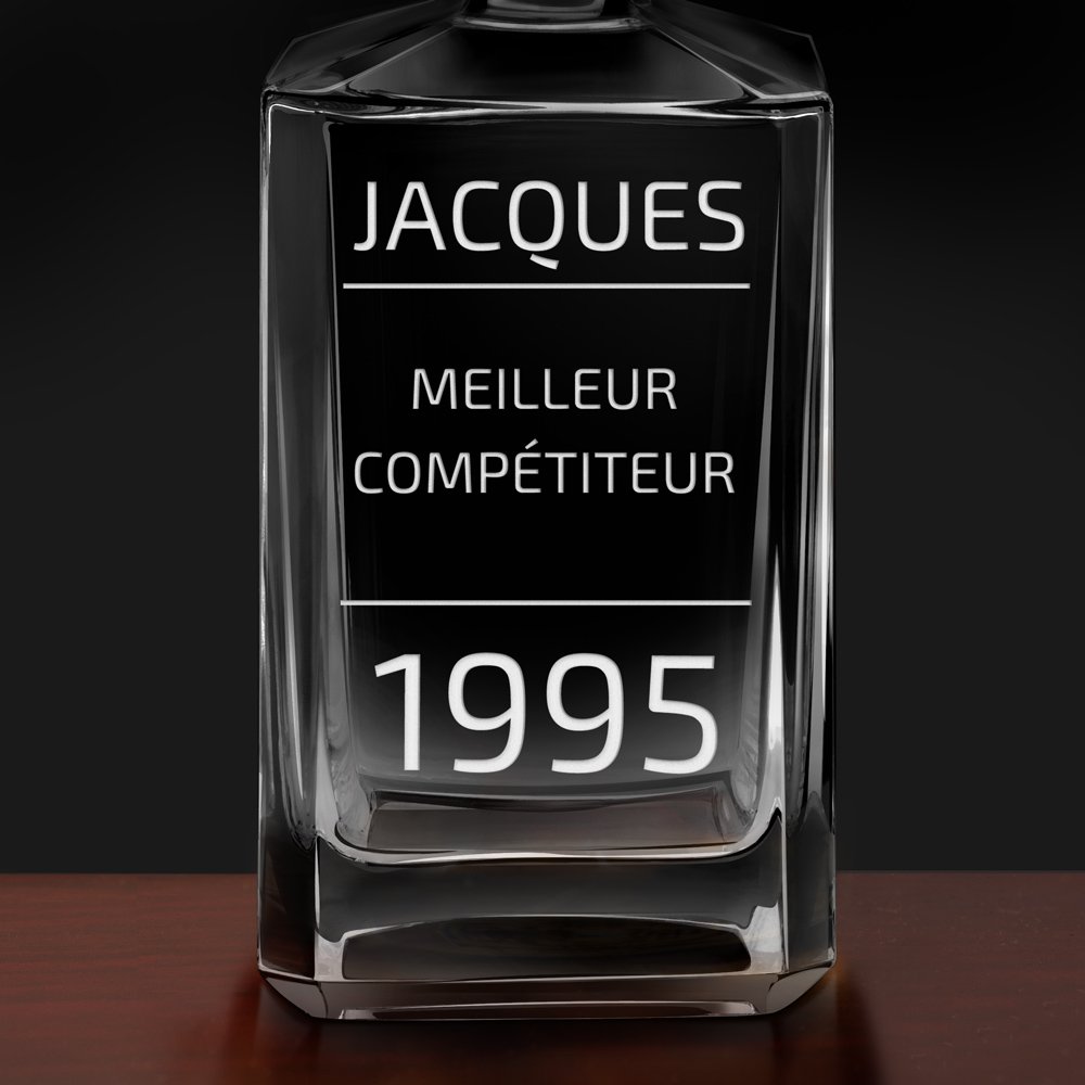 Carafe à whisky Bourbon avec gravure pour ami pour anniversaire