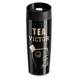 Mug de voyage noir personnalisé avec fermeture Quick-Press pour l'anniversaire d'un garçon