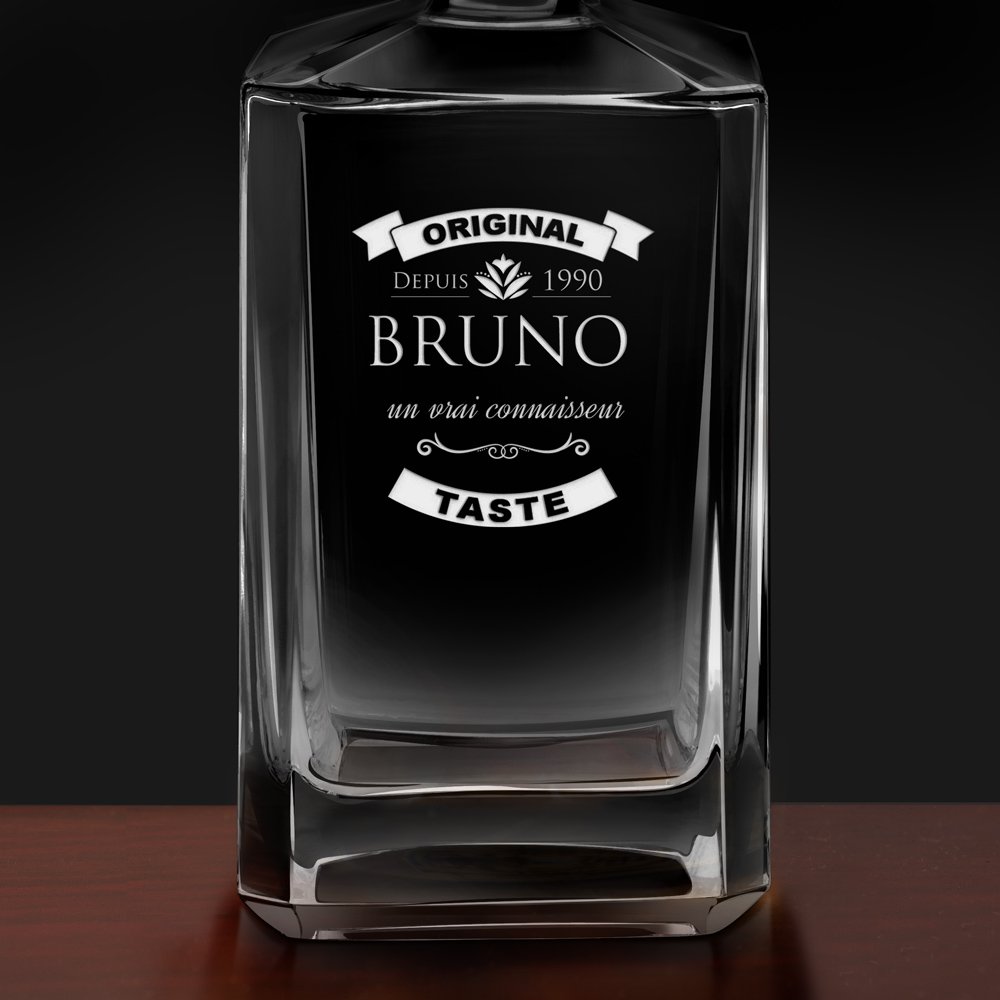 Carafe à whisky Bourbon avec gravure pour un vrai connaisseur