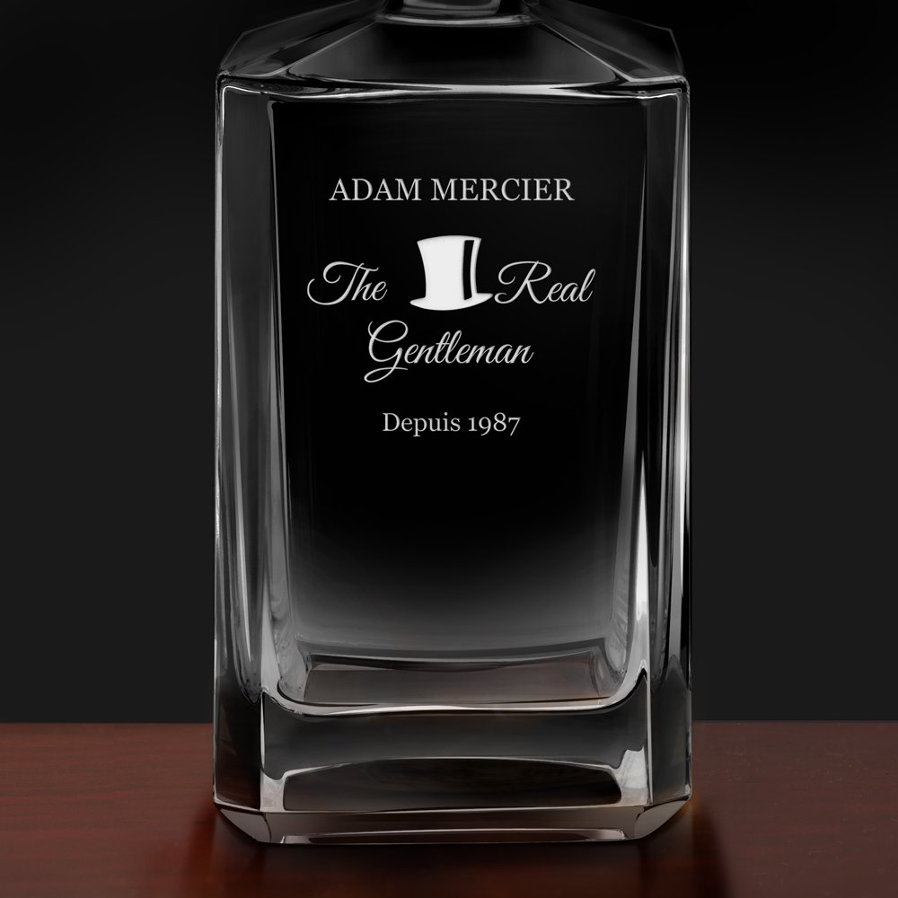 Carafe à whisky Bourbon avec gravure pour homme