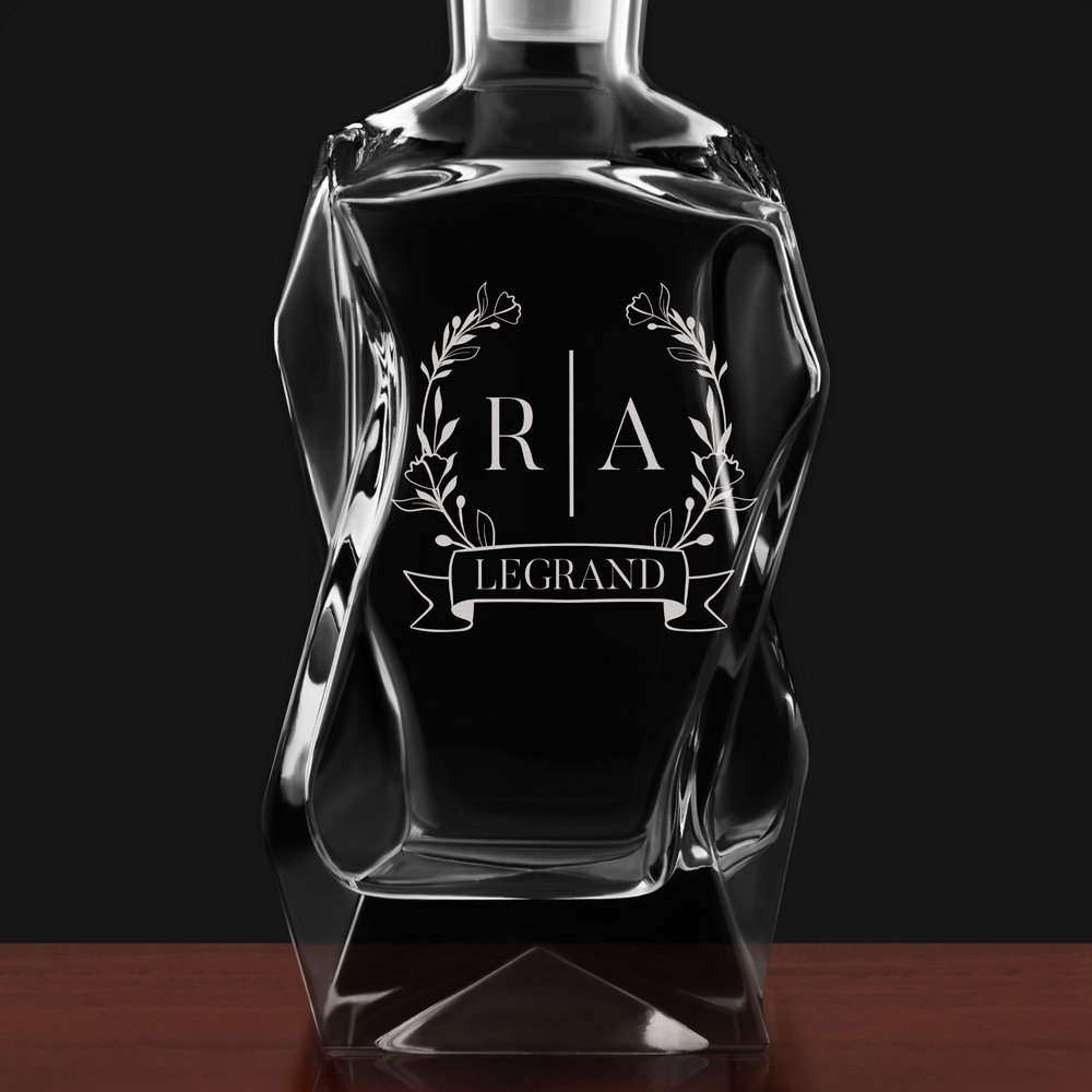 Carafe à whisky Courbe avec personnalisation pour couples