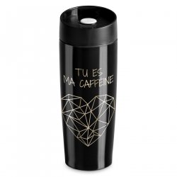 Mug isotherme noir personnalisé pour un mari pour la Saint-Valentin