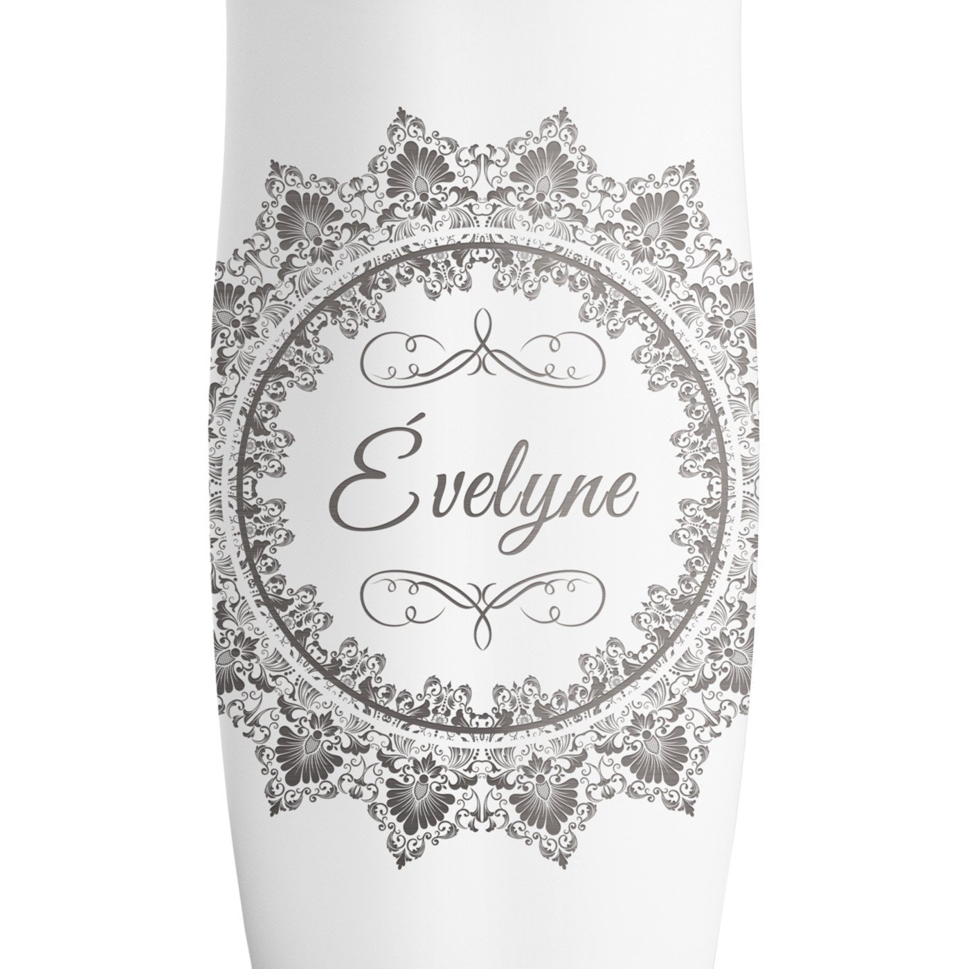 Mug de voyage blanc personnalisé avec fermeture Quick-Press pour l'anniversaire d'une collègue