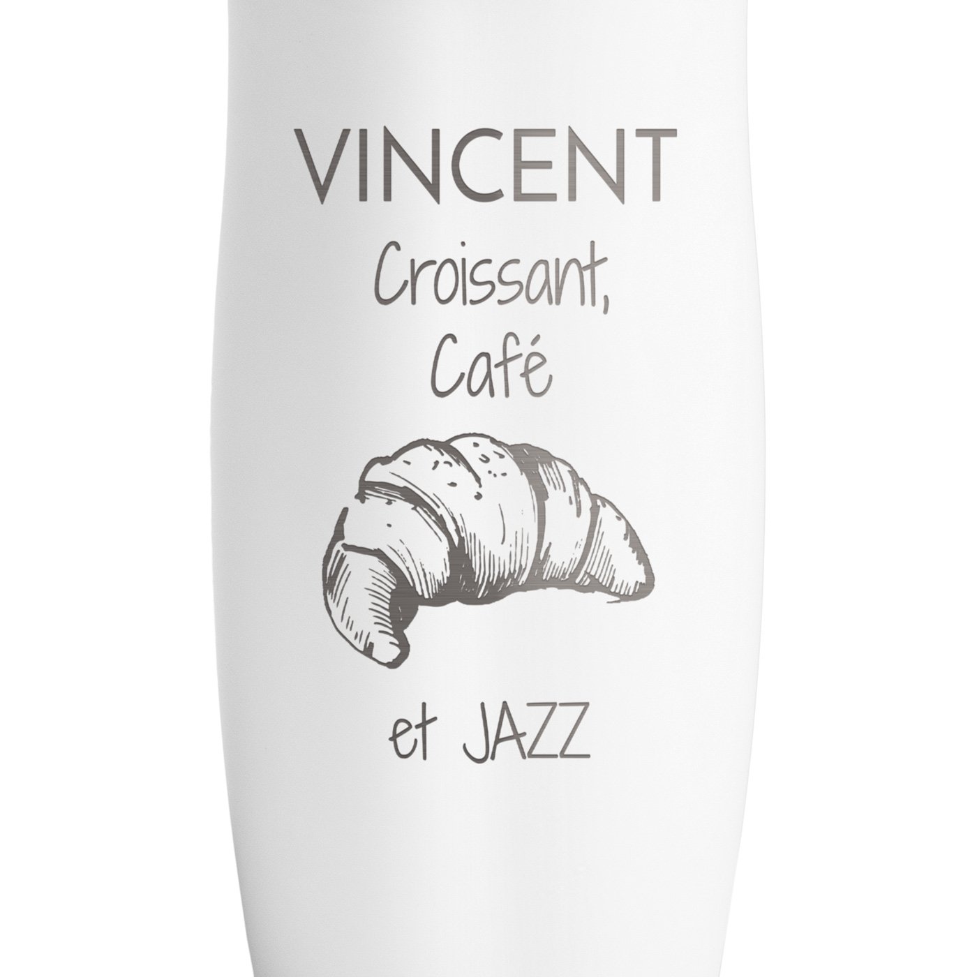 Mug de voyage blanc personnalisé avec fermeture Quick-Press pour l'anniversaire d'un ami