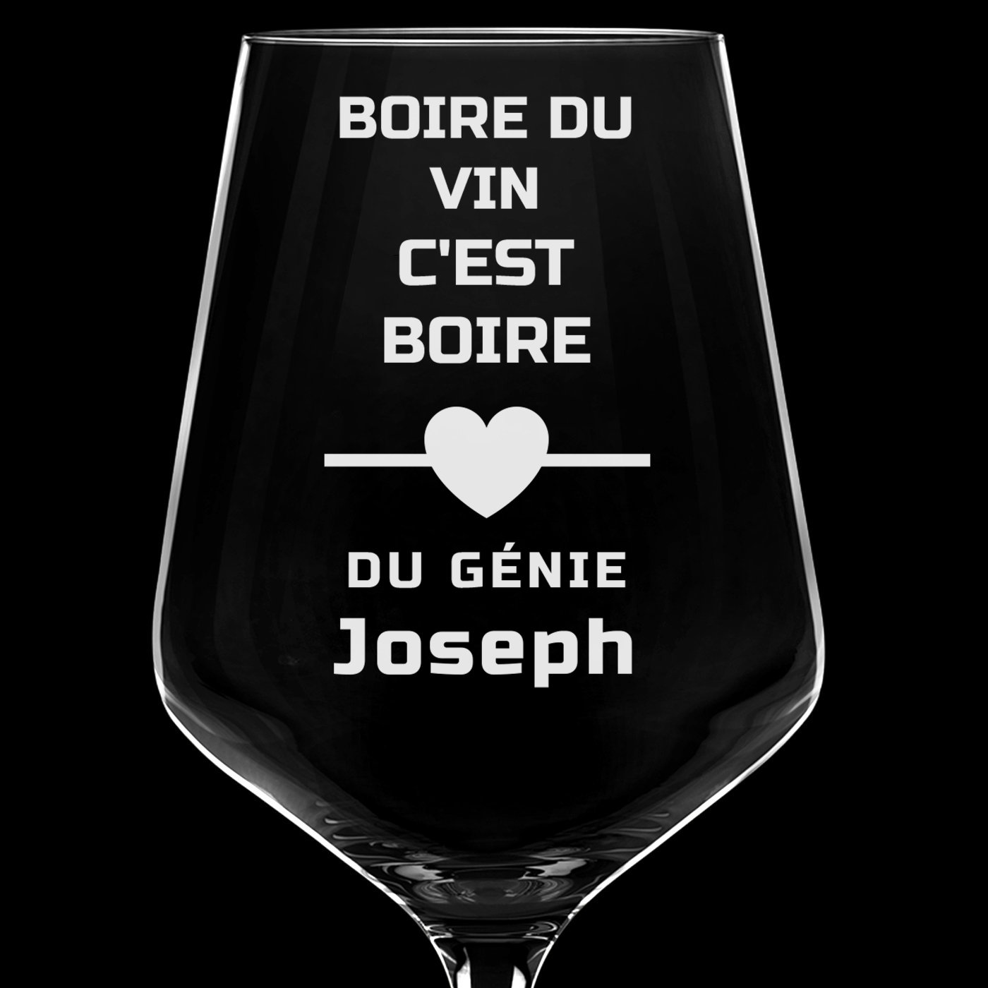 Verre à vin taille XL avec gravure pour l'anniversaire de papa