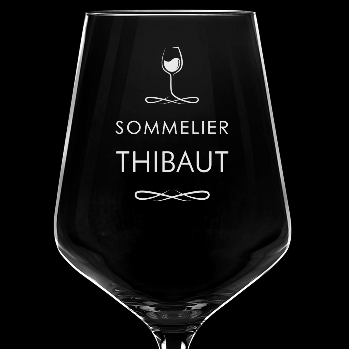 6 verres à vin taille XL avec gravure pour l'anniversaire d'un sommelier