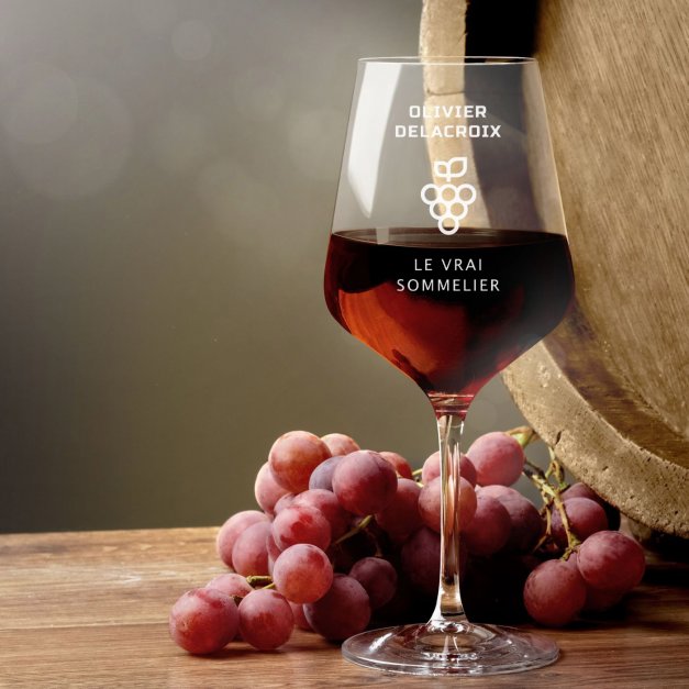 6 verres à vin taille XL avec gravure pour un vrai sommelier