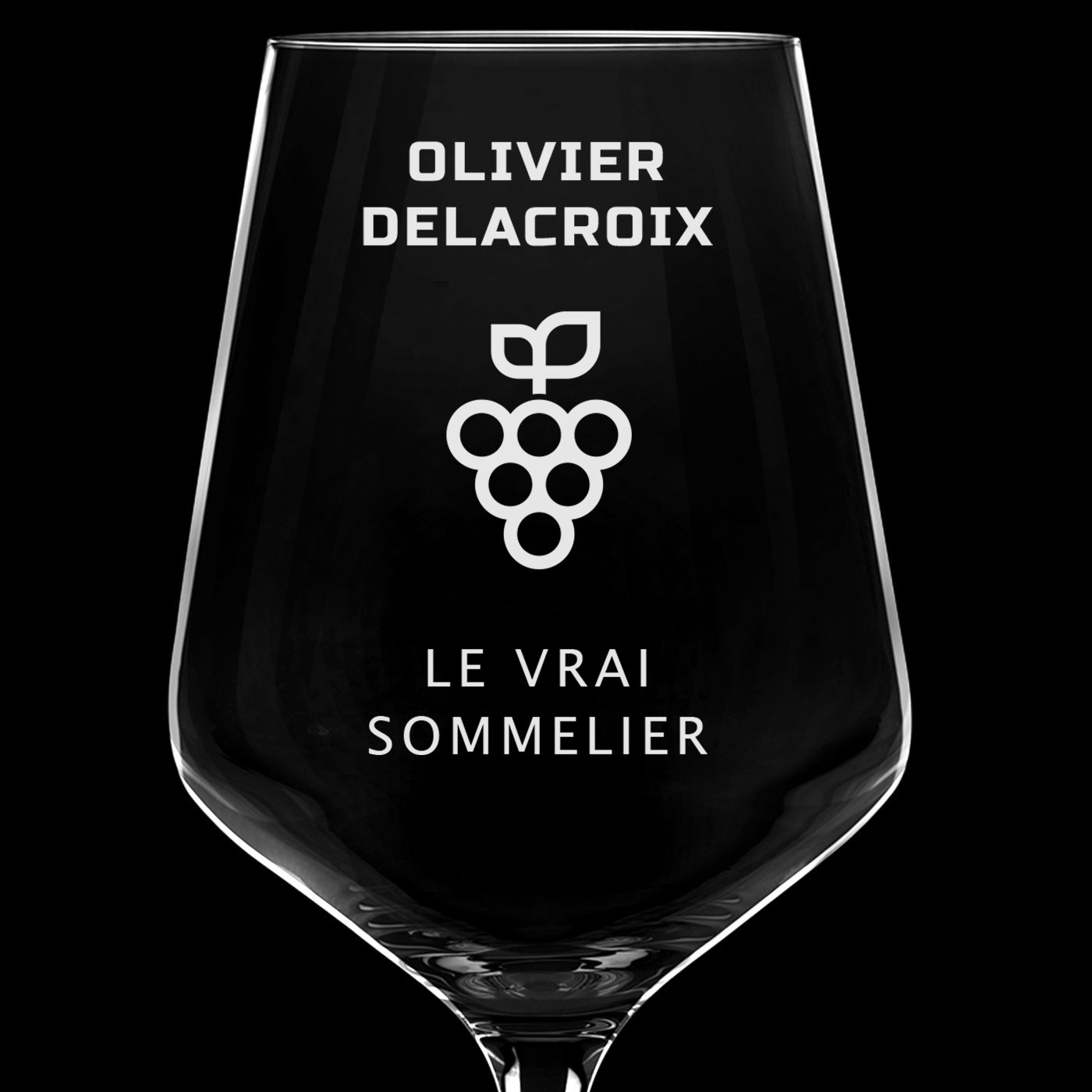 6 verres à vin taille XL avec gravure pour un vrai sommelier