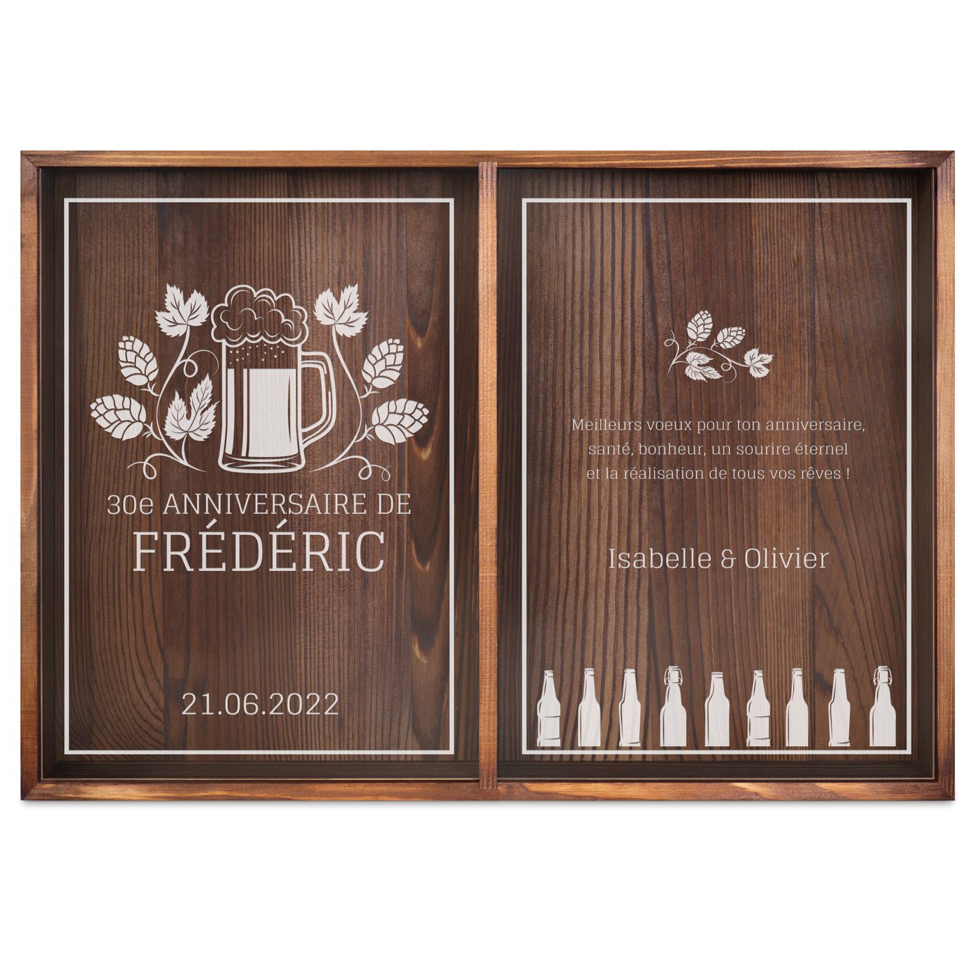 Collecteur de bouchons de vin et de bière personnalisé pour le beau-frère