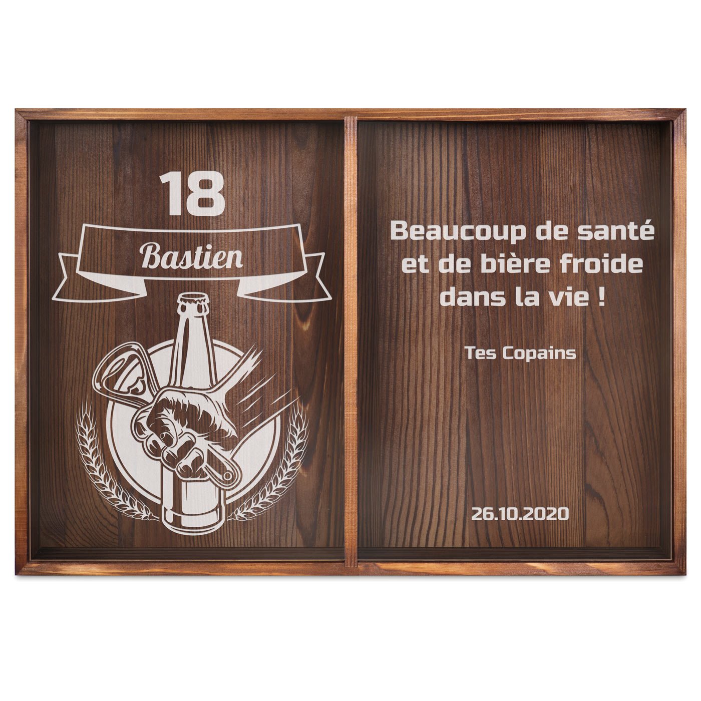 Collecteur de bouchons de vin et de bière personnalisé pour un ami camarade d'école