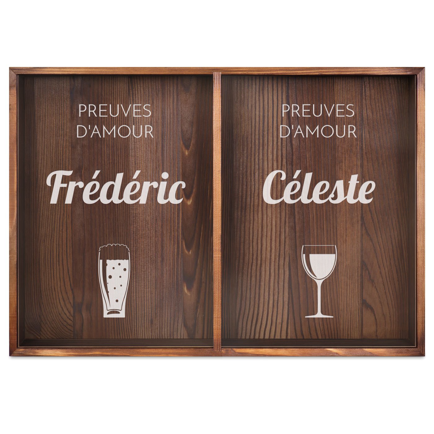 Collecteur de bouchons de vin et de bière personnalisé pour lui et pour elle