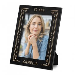 Cadre photo personnalisé noir pour femme pour ses 40 ans