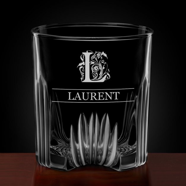 Carafe à whisky en cristal avec gravure sur 6 verres pour un mari