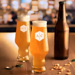 Ensemble de 2 verres à bière avec gravure Krosno Splendour pour couple avec initiales