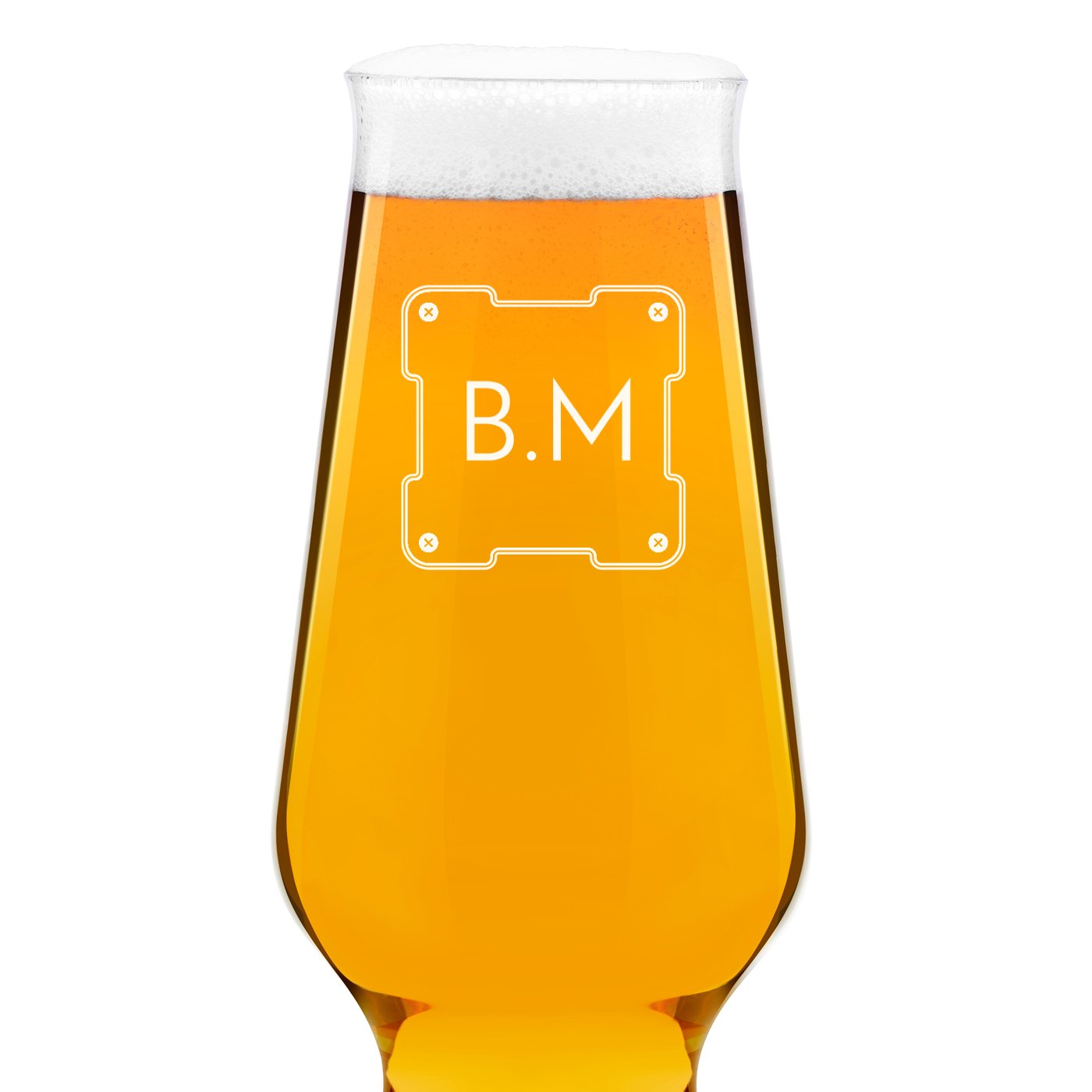 Ensemble de 6 verres à bière avec gravure Krosno Splendour pour lui avec initiales