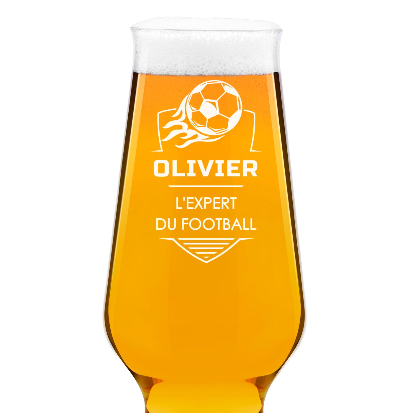 Ensemble de 6 verres à bière avec gravure Krosno Splendour pour lui fan de foot