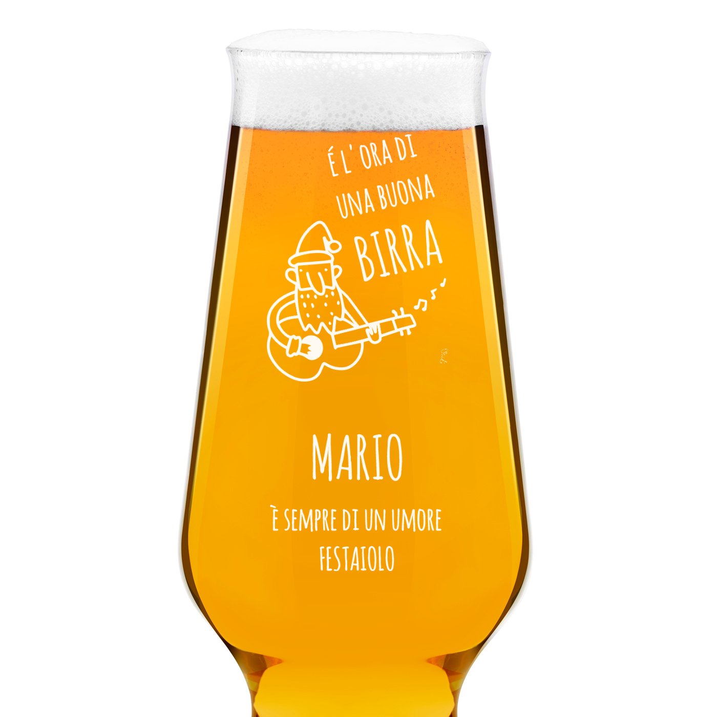 Ensemble de 6 verres à bière avec gravure Krosno Splendour pour artiste musicien pour Noël