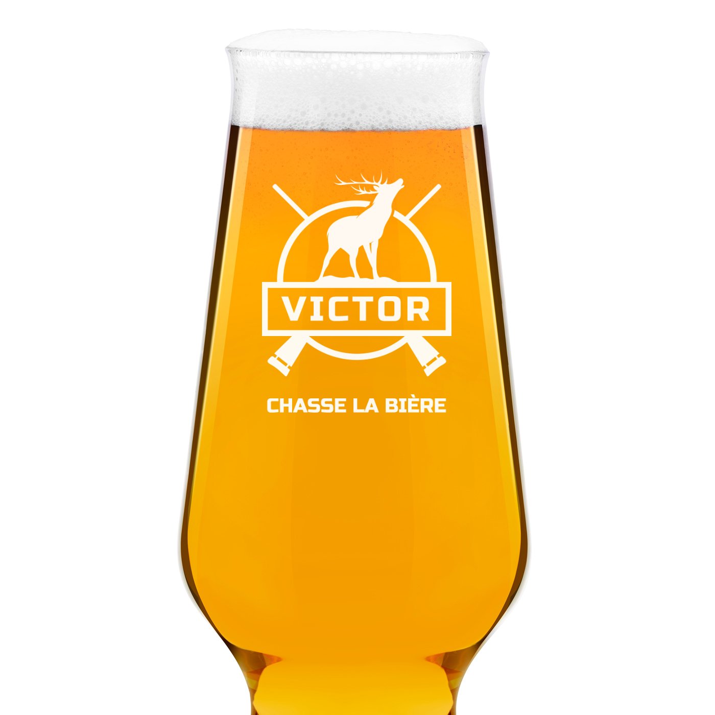Verre à bière Krosno Splendour avec gravure pour chasseur