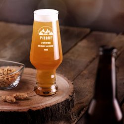 Verre à bière Krosno Splendour avec gravure pour voyageur passionné