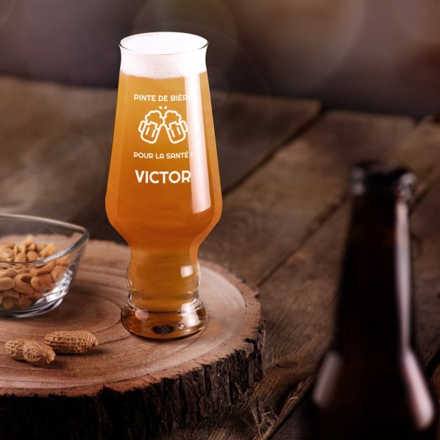 Verre à bière Krosno Splendour avec gravure pour copain