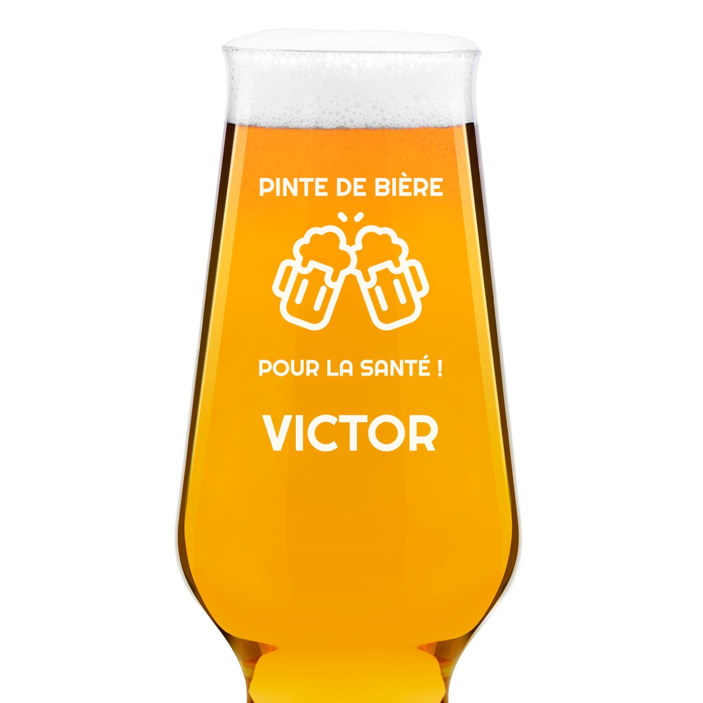 Verre à bière Krosno Splendour avec gravure pour copain