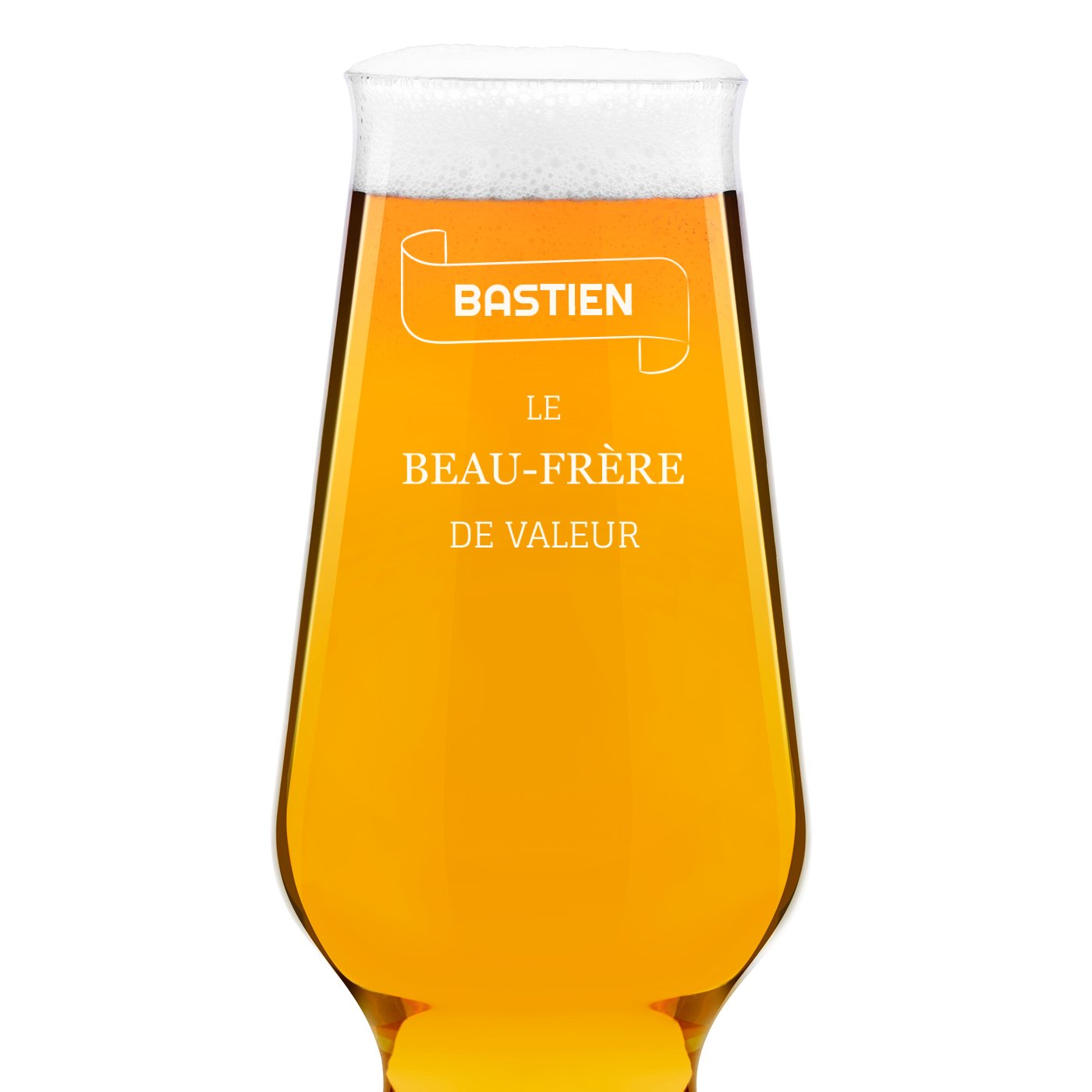 Verre à bière Krosno Splendour avec gravure pour le meilleur beau-frère
