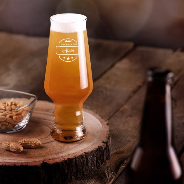 Verre à bière Krosno Splendour avec gravure pour témoin remerciement