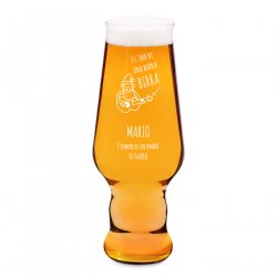 Verre à bière Krosno Splendour avec gravure pour musicien artiste pour Noël