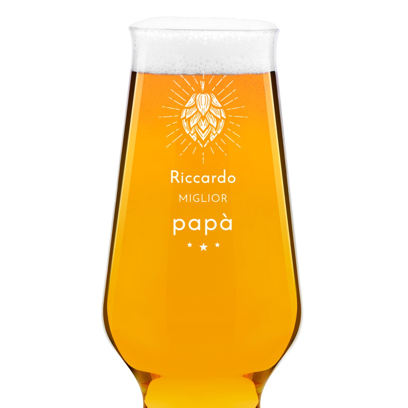 Verre à bière Krosno Splendour avec gravure pour papa