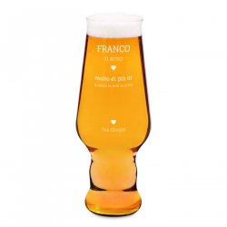 Verre à bière Krosno Splendour avec gravure pour copain mari pour la Saint Valentin