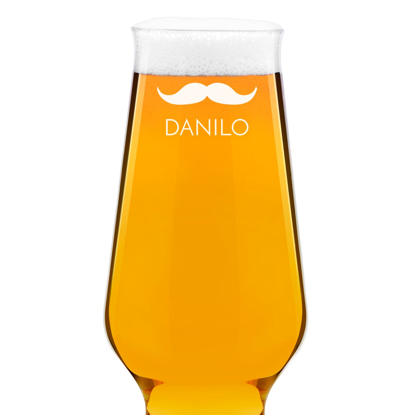 Verre à bière Krosno Splendour avec gravure pour lui avec moustache
