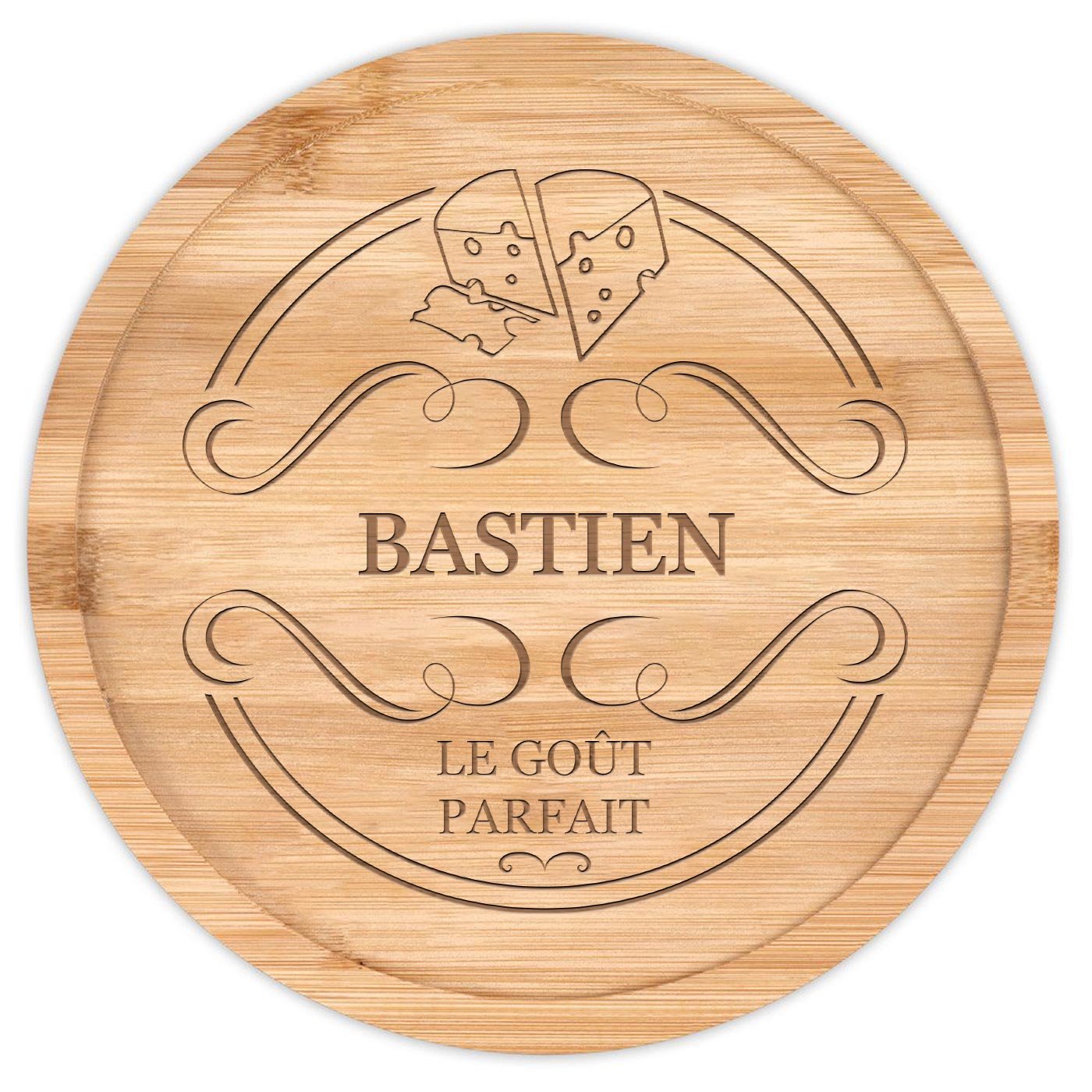 Plateau à fromage en bois avec gravure pour lui pour son anniversaire