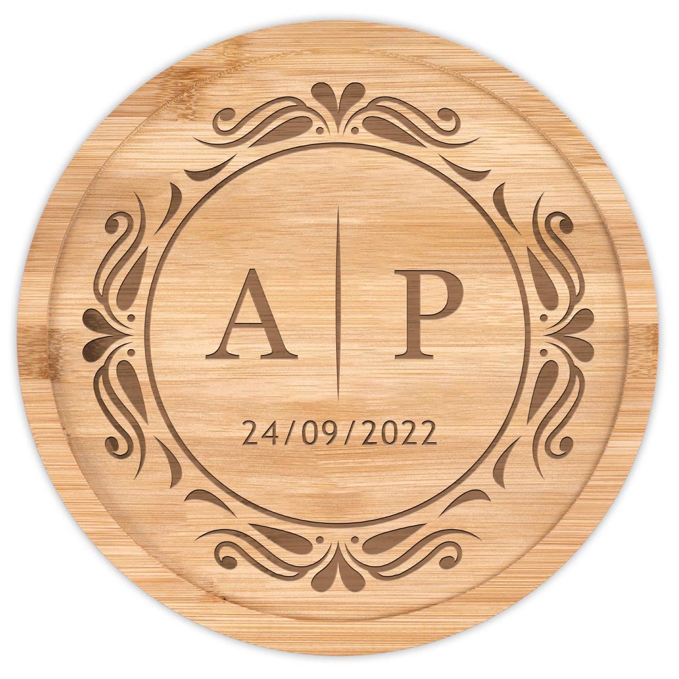 Plateau à fromage en bois personnalisé pour un couple pour mariage