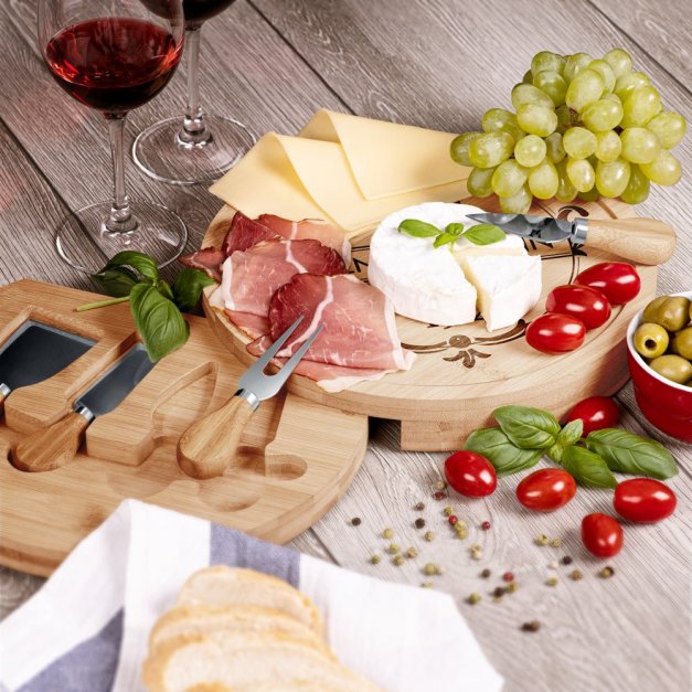 Plateau à fromage en bois personnalisé pour l'anniversaire d'une belle-mère