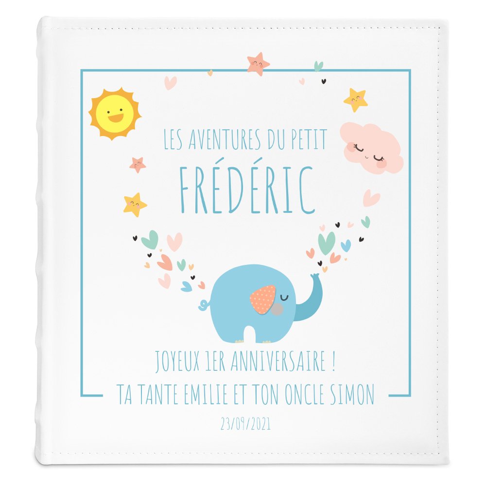Album photo avec impression pour anniversaire garçon