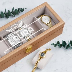 Boîte à montres en bois personnalisée pour une femme pour ses 40 ans
