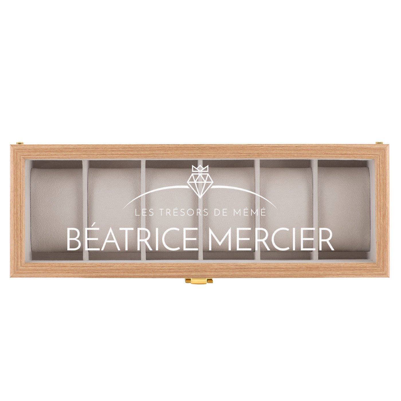 Boîte à montres en bois personnalisée pour la fête des grands-mères