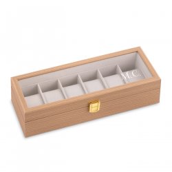Boîte à montres en bois personnalisée pour l'anniversaire de papy