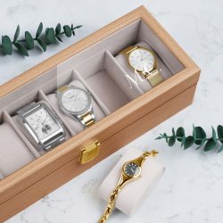 Boîte à montres en bois personnalisée pour l'anniversaire de papy