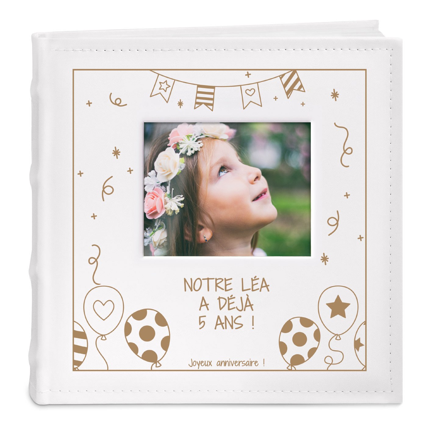 Album avec impression pour fille anniversaire 5 ans