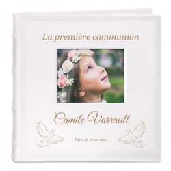 Album photo à pochettes avec impression pour fille communion