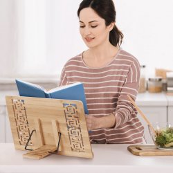 Support de livre en bois de bambou personnalisé pour femme marraine amie