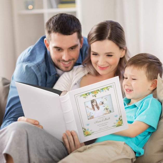 Album photo avec fenêtre et personnalisation pour une petite fille pour son baptême