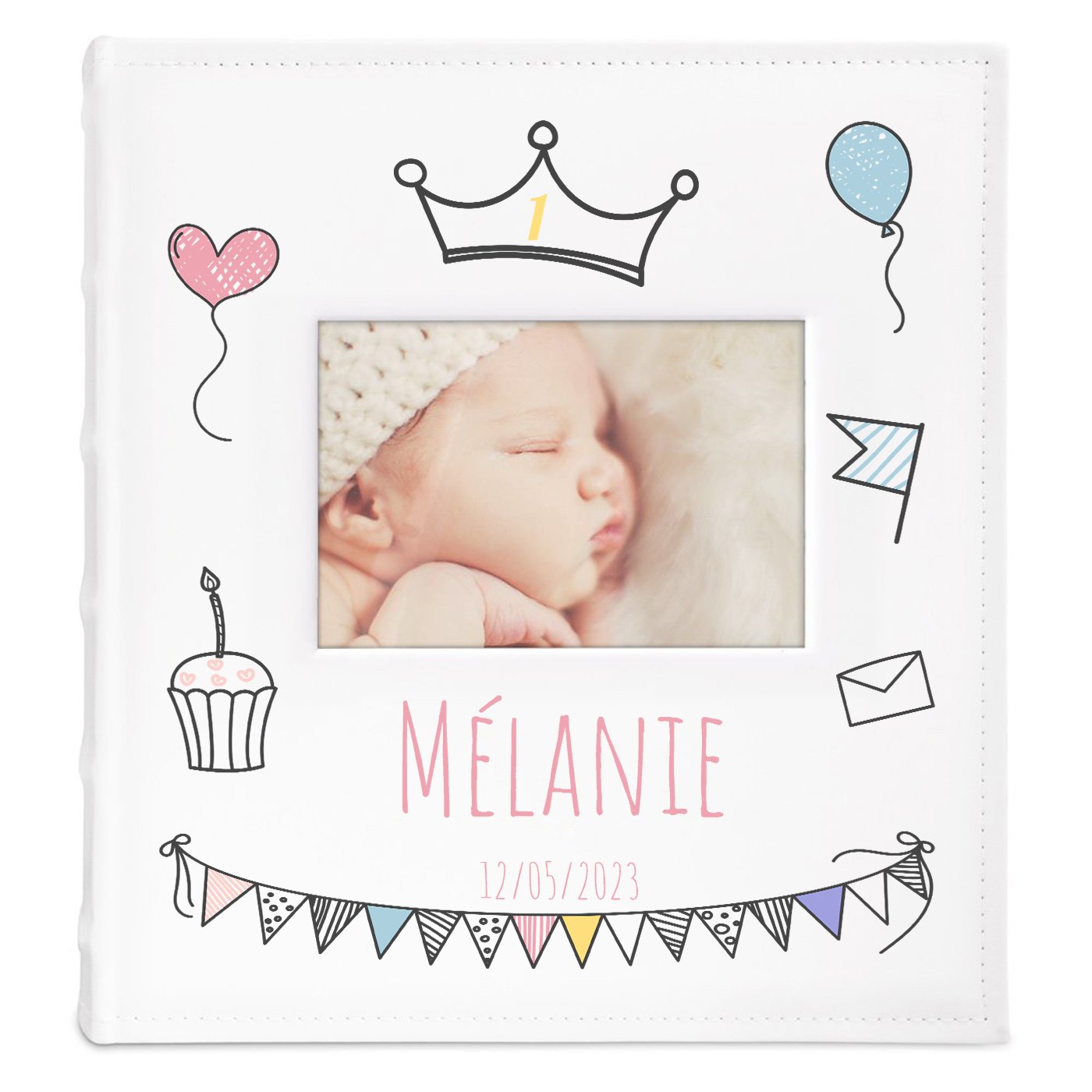 Album photo avec fenêtre et personnalisation pour une petite princesse