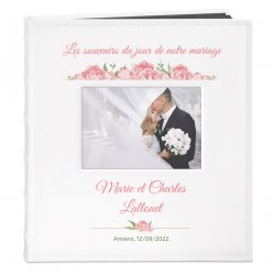 Album photo avec fenêtre et personnalisation pour un mariage