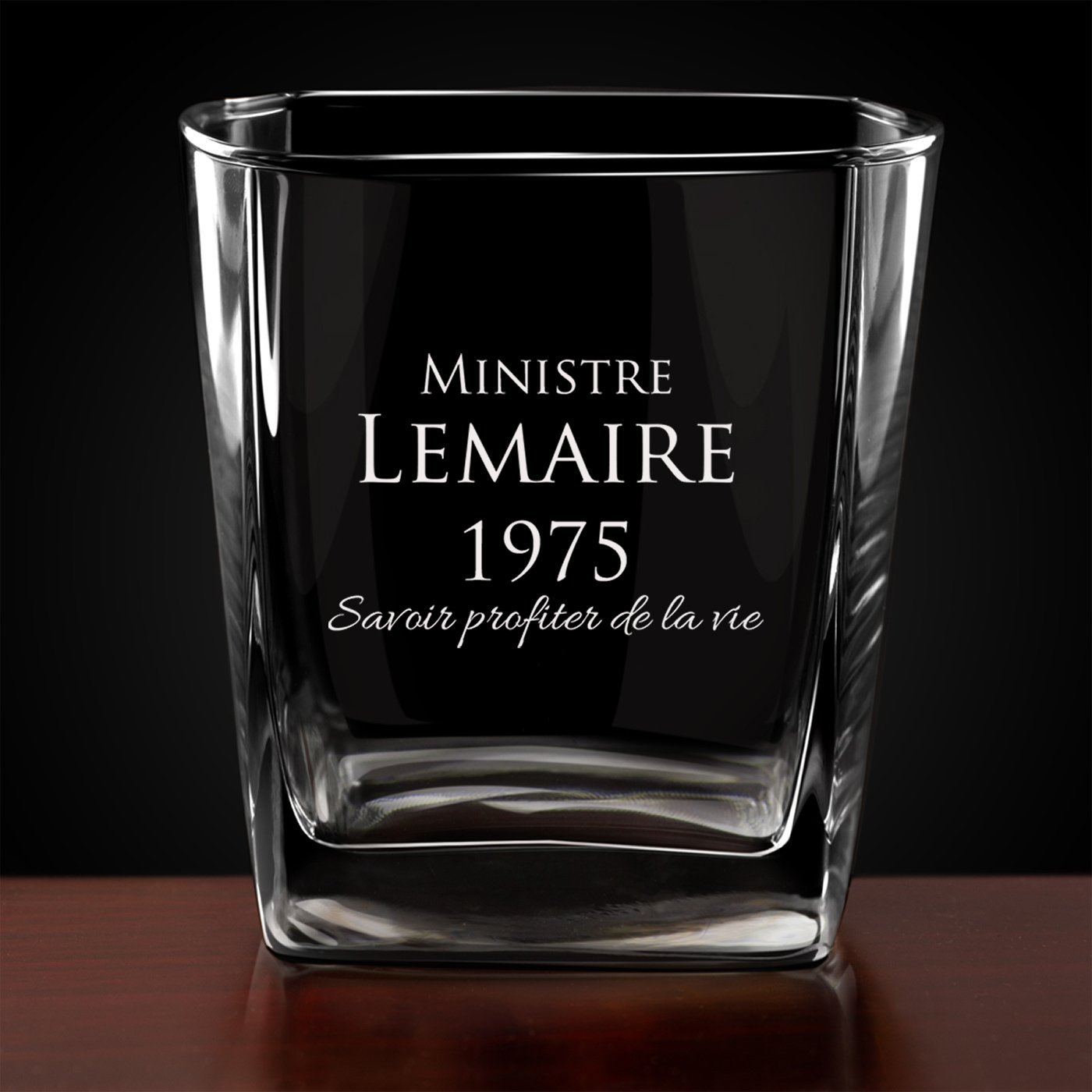 6 verres à whisky avec gravure pour un homme d'affaires