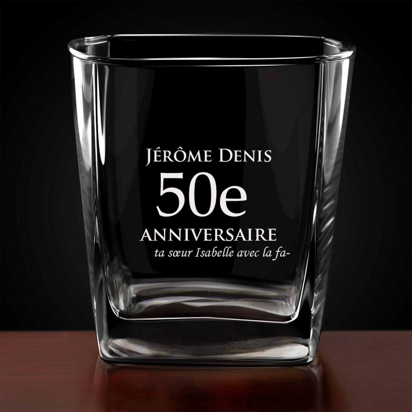 6 verres à whisky avec gravure pour homme pour 50e anniversaire