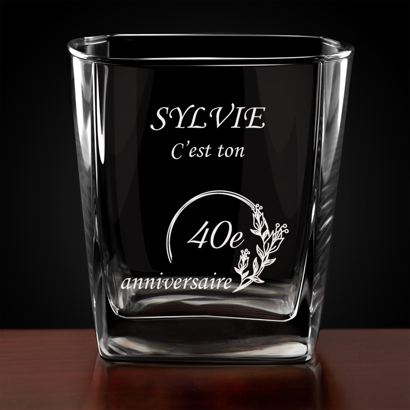 6 verres à whisky avec gravure pour femme pour ses 40 ans