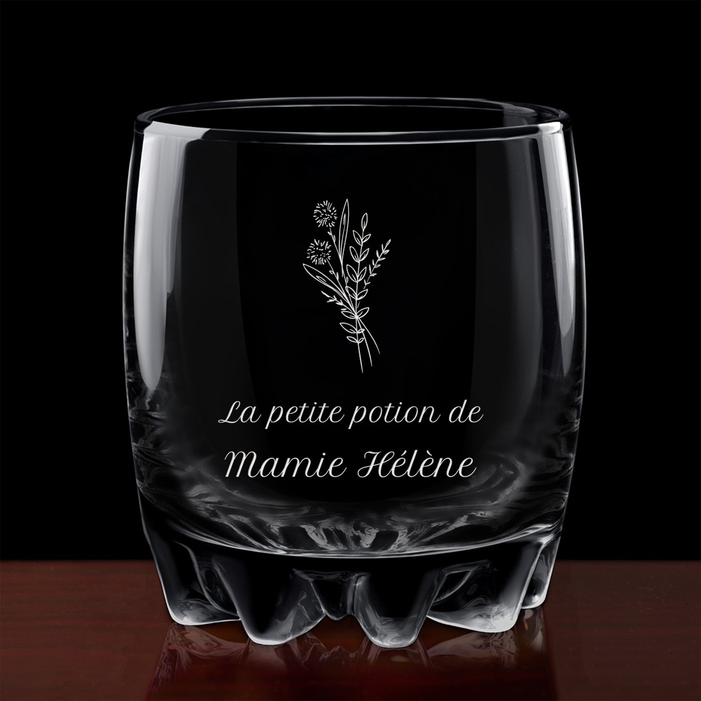Verre Sylvana avec gravure pour mamie