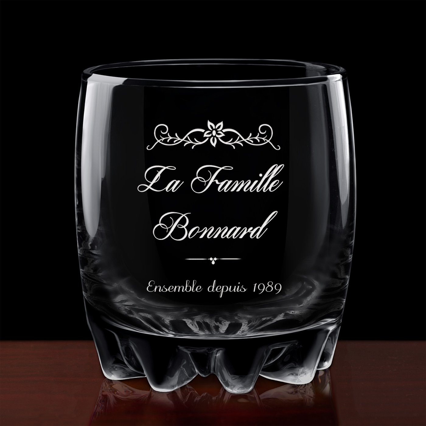 Verre Sylvana avec gravure pour couple pour une crémaillère